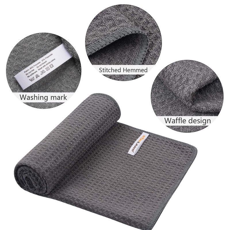 SUNLAND Microfiber Gym Towels Sports Workout Towel Fast Drying Fitness Sweat Towels for Men & Women Lightweight Multi-Purpose Yoga Towel 3 Pack 16Inch x 32Inch - Image 3